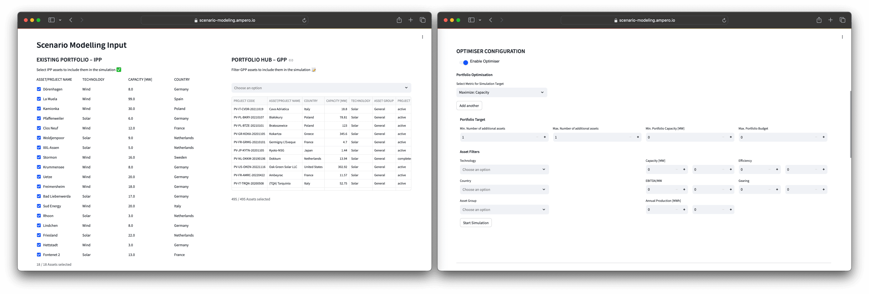 The Streamlit project was a single-page layout consisting of an input section, a tuning panel, and an output section displaying the forecasting results.