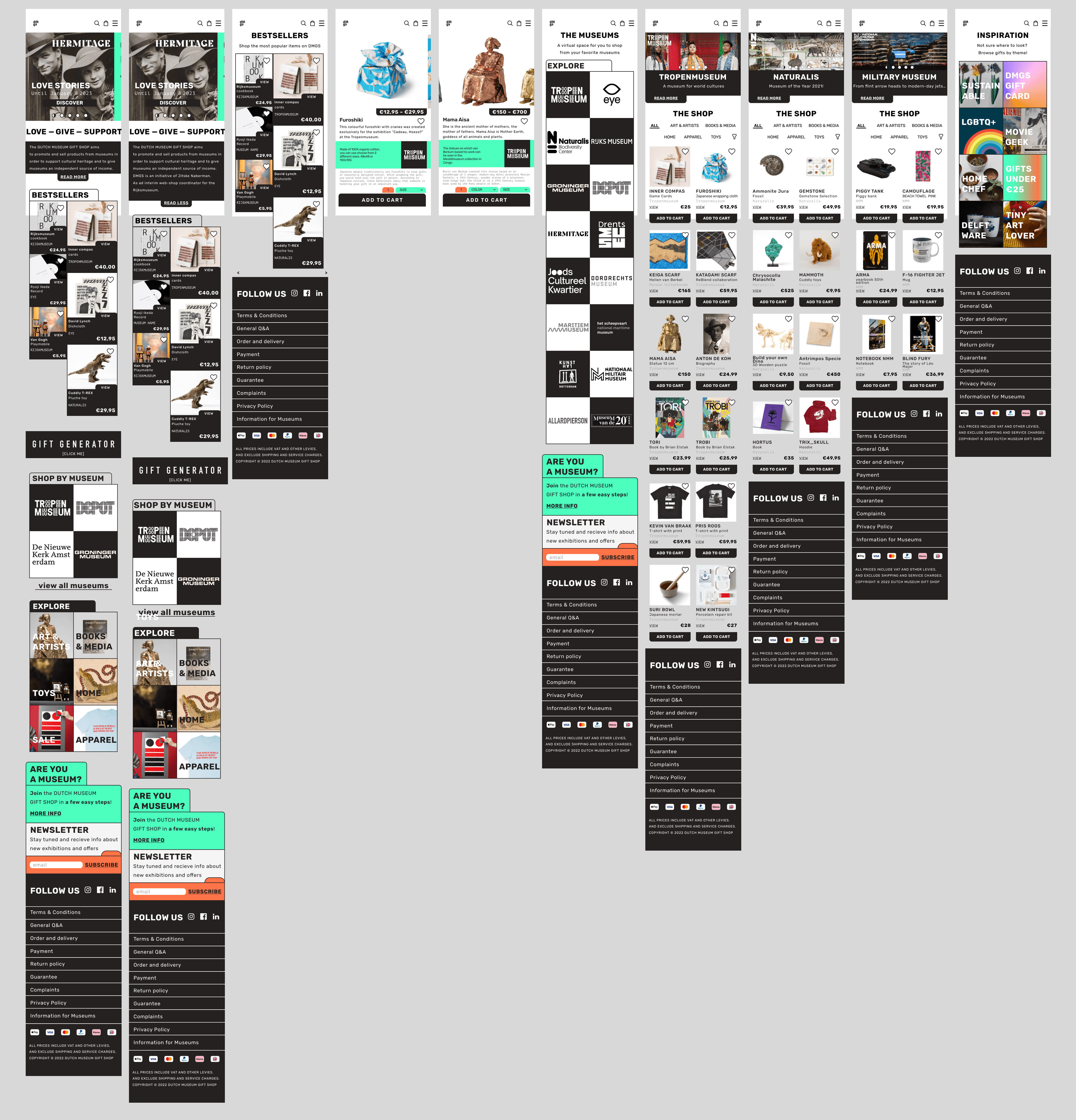 High Fidelity Wireframes