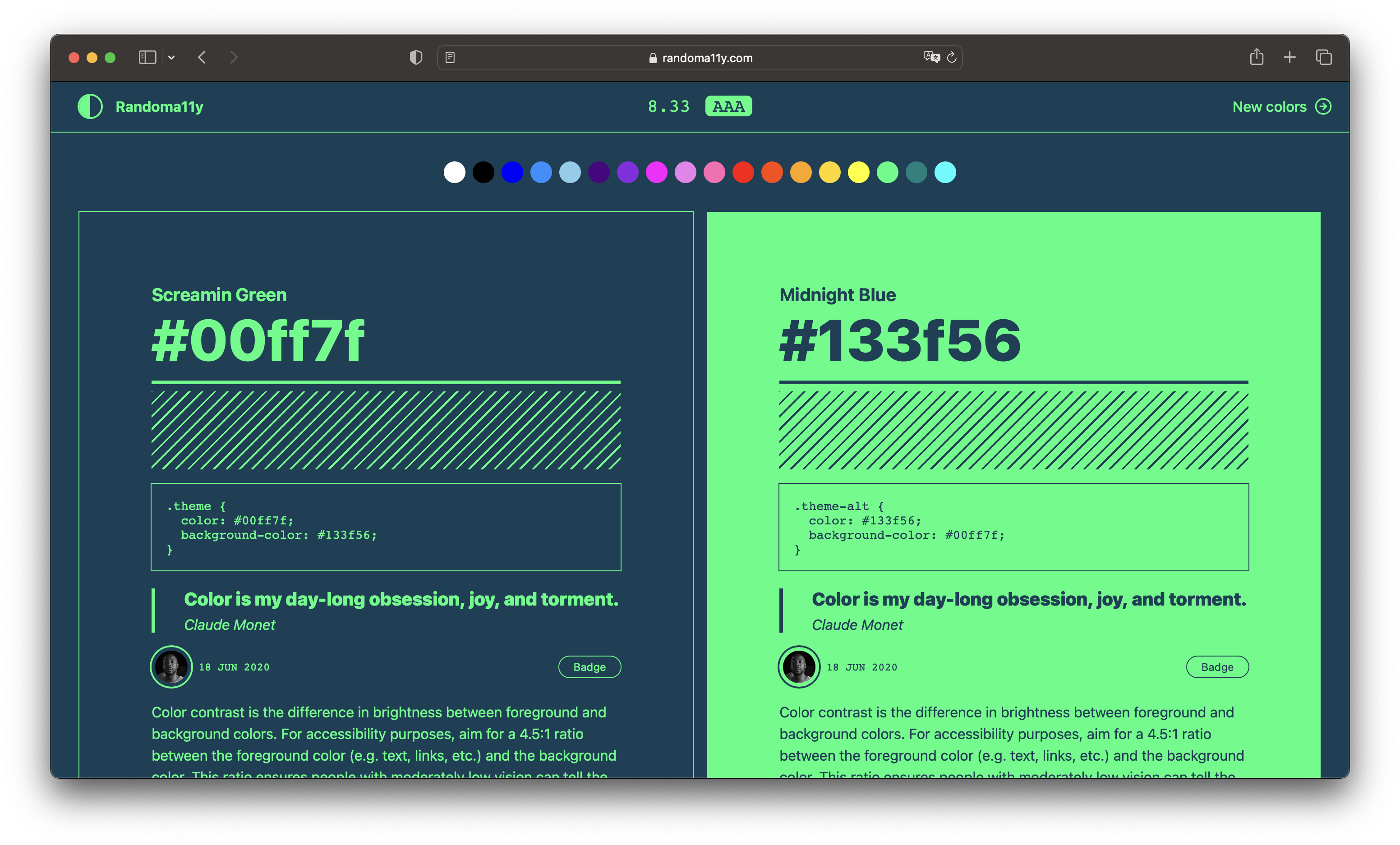Internet is full of resources to make your design color accessible, such as https://randoma11y.com/