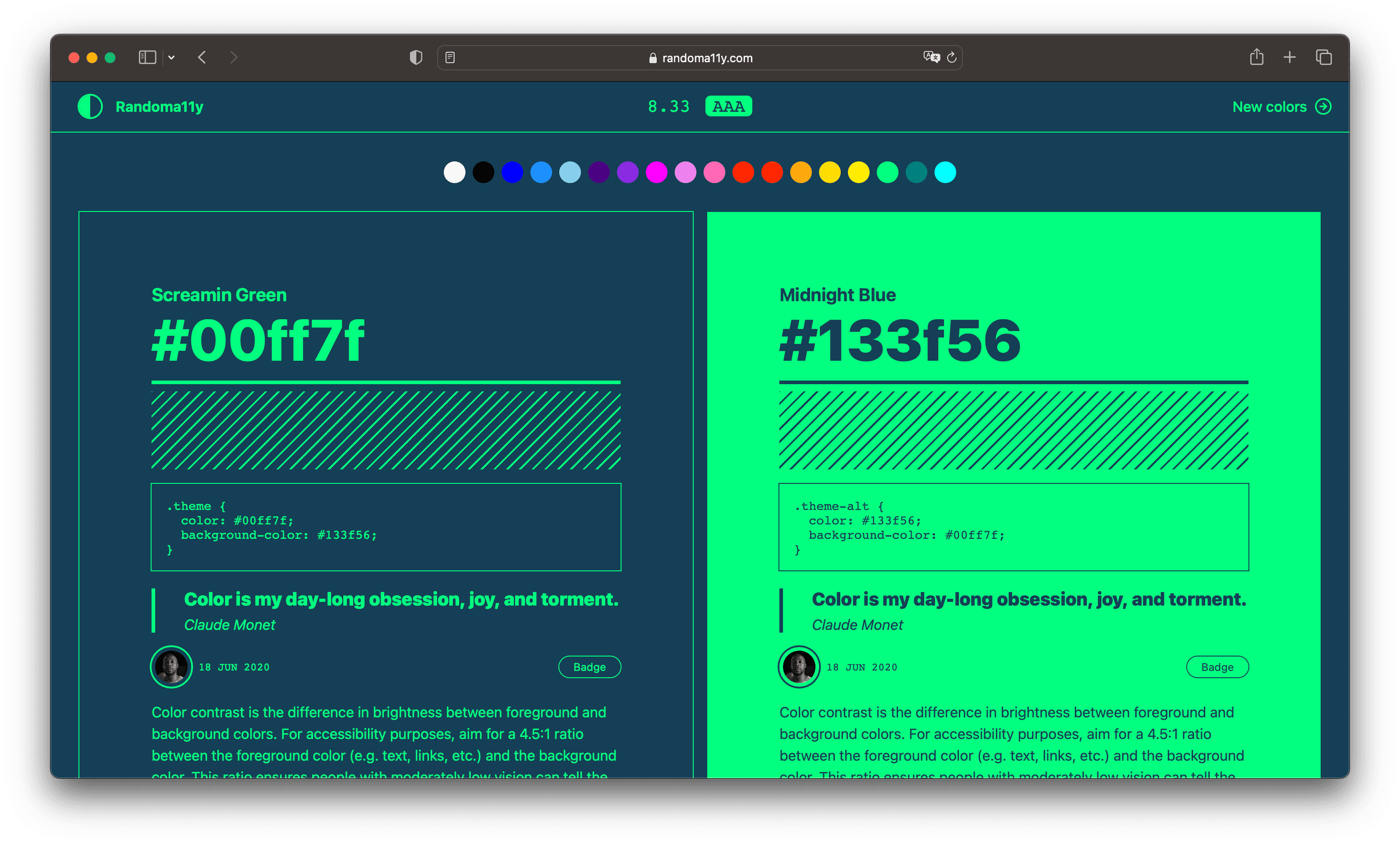 Internet is full of resources to make your design color accessible, such as https://randoma11y.com/